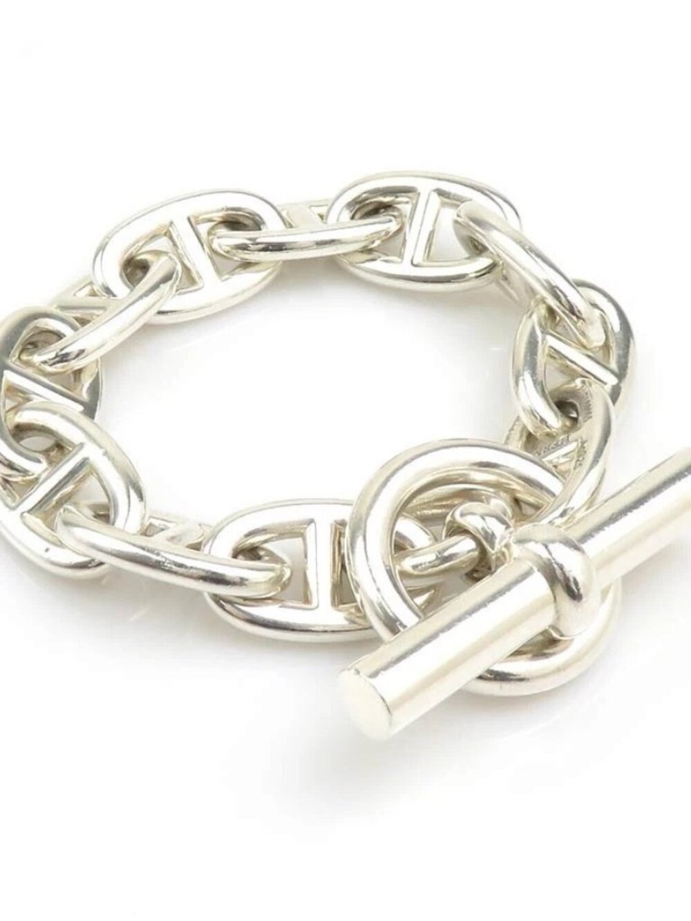 HERMES Chaine D'Ancre TGM Bracelet Silver 925 -
